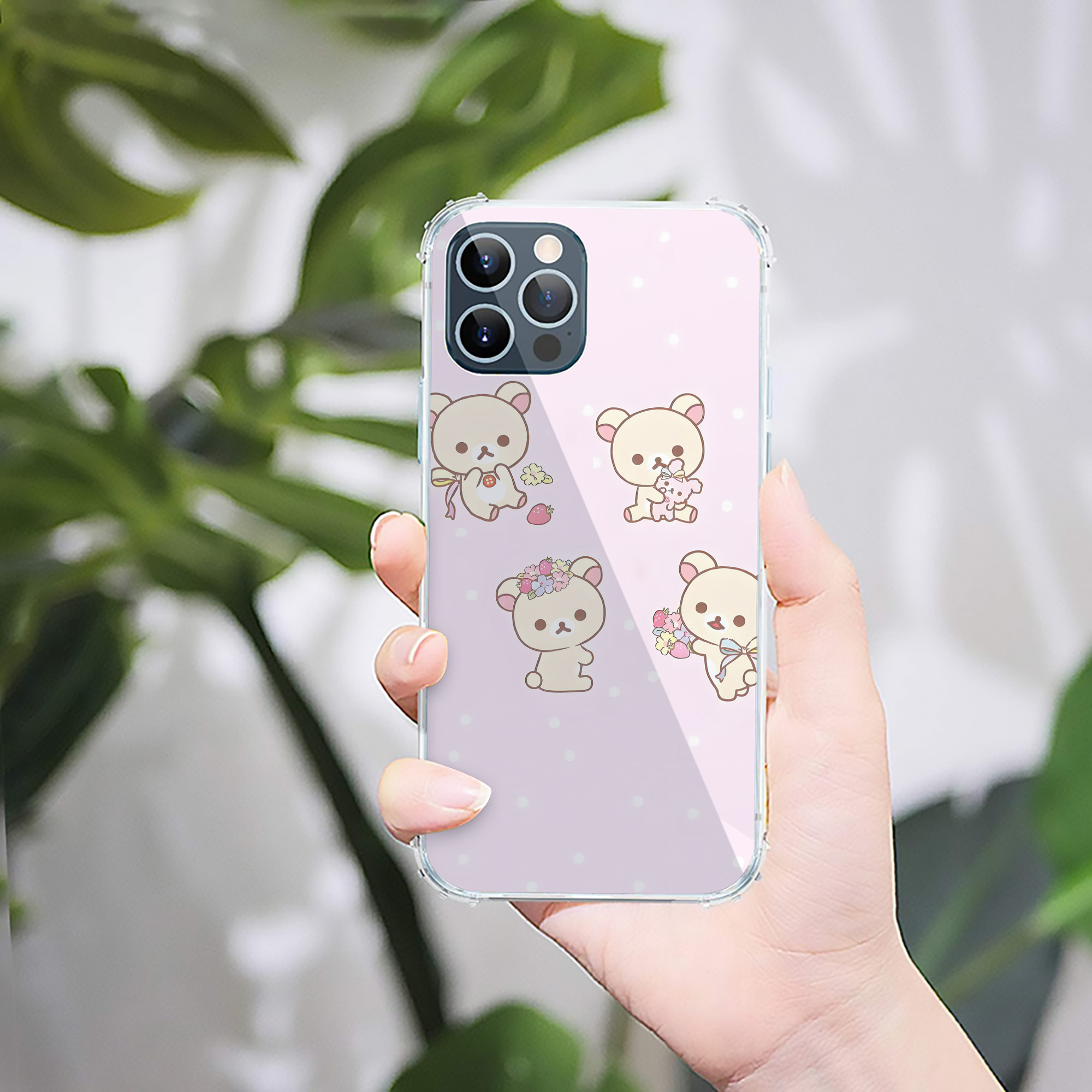（画像用） リラックマ リラックマ キイロイトリ Rilakkuma Korilakkuma Kiiroitori 【iPhone 12シリーズ対応】透明スマホケース（クリアソフトケース）